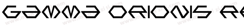 Gamma Orionis Regular字体转换